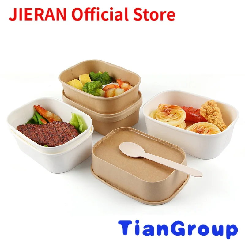 

YBY OEM/ODM Cajas Kraft Custom Disposable Takeaway Packaging Box Oil and Leakage Proof Kraft Paper Food Boxes With Lids