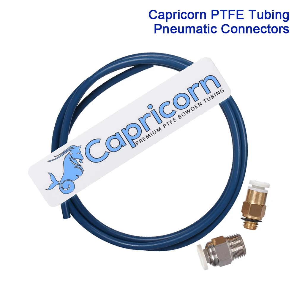 High Quality Capricorn Bowden PTFE Tubing XS Series Teflonto Tube 1M PC4 M6 Quick Pneumatic Fitting Connector 3D Printer Parts