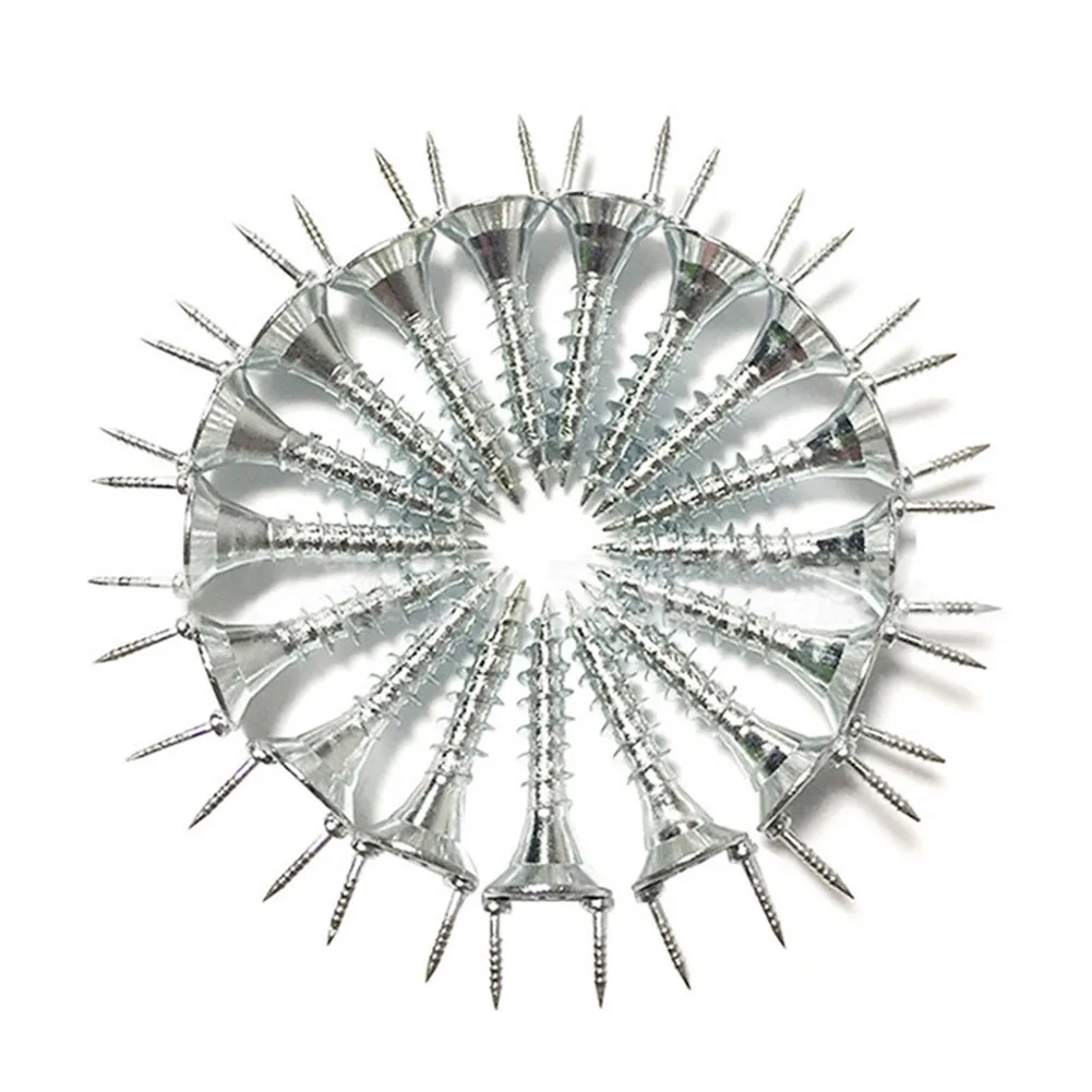 

50pcs Double-Headed Baseboard Seamless Nails with Expansion Tube Wrench Kits Y Shaped Foot Line Invisible Screws