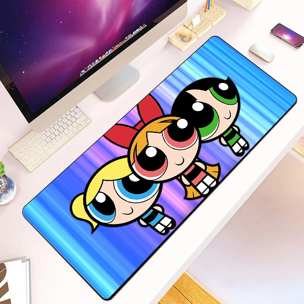 

Brave Powerpuff Girls Mousepad HD Printing Computer Gamers Locking Edge Non-slip Mouse Pad XXL90x40cm Keyboard PC Desk Pad