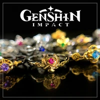 game genshin impact tartaglia cosplay rings barbatos cosplay keqing venti rings for fans yae miko tartaglia cosplay accessories