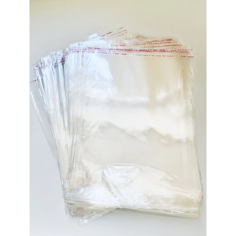 Упаковочные пакеты с клеевым клапаном 40х58 см БОПП Прозрачные 30 мкм. 500 штук |