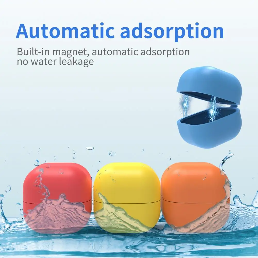 

Water Ballon Toy Auto Absorption Reusable Creative Built-in Magnet Soft Silicone Summer Pool Beach Water Fighting Toy for Family