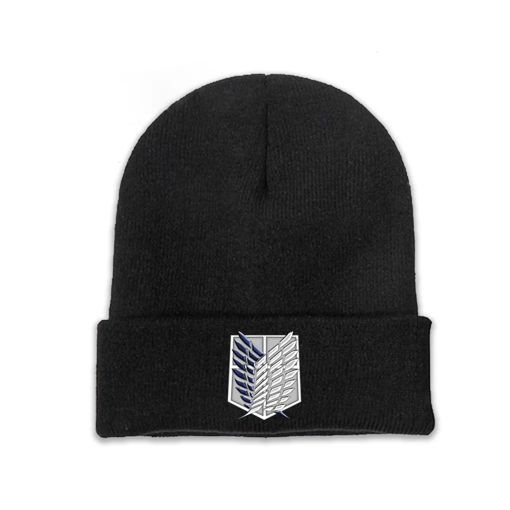 

Knit Hat Attack On Titan SnK Levi Anime Winter Warm Beanie Caps Scouting Legion Men Women Fashion Casual Bonnet