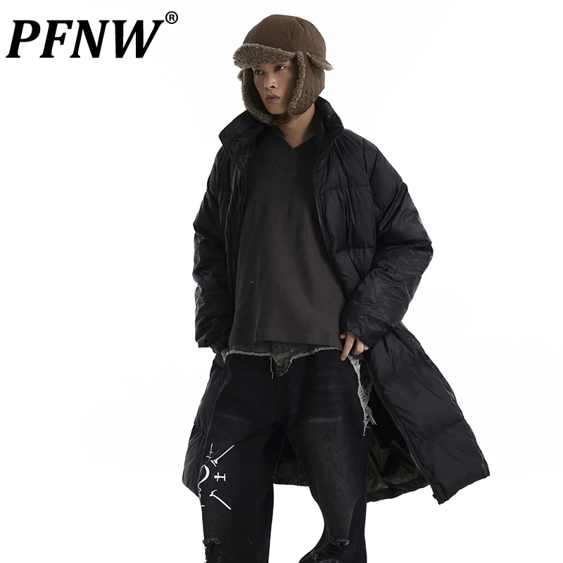 PFNW Нишевый винтажный тренд новый теплый пуховик средней длины зимнее пальто с