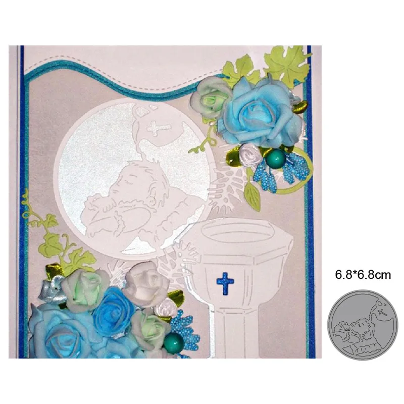 

Child Sleeping Circle Frame Cutting Dies Christmas New Arrival 2022 for Scrapbooking Card Making Embossing Craft No Stamp