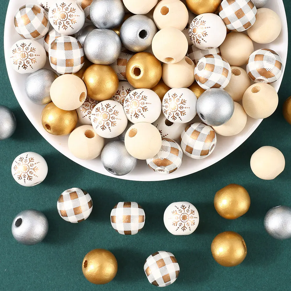 Бусины деревянные для украшения дома 16 мм 50 шт. |