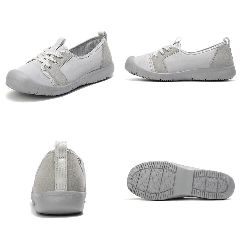 Summer New Lace Up Light Women's Flat Shoes 42 Casual Breathable Sir Mesh Soft Women's Sneakers 41 Big Size Walking Women Shoes