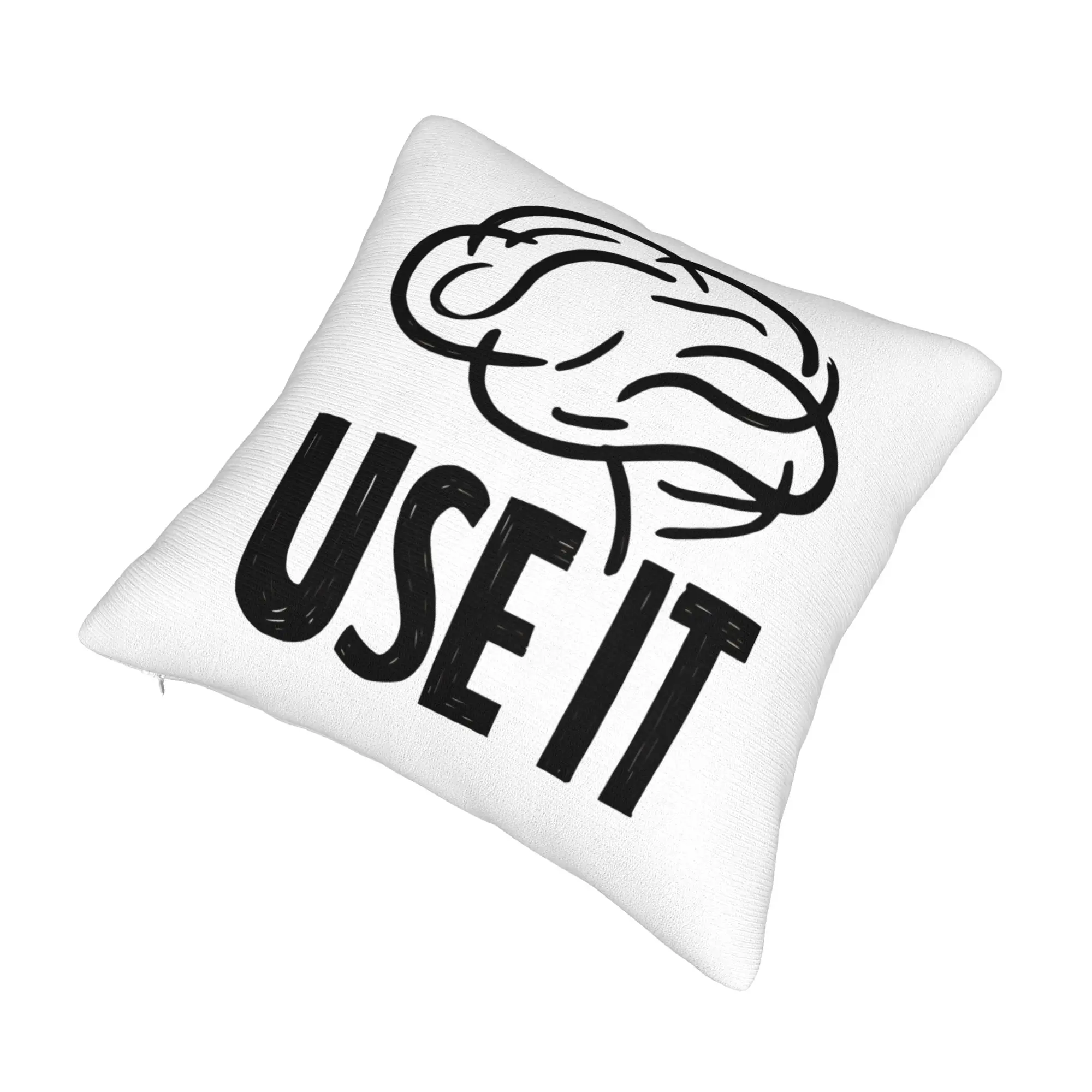 Фото Brainpower Просто используйте его. Квадратная наволочка. Чехол для подушки. Потрясающая декоративная наволочка на молнии для кровати 40x40 см. №3