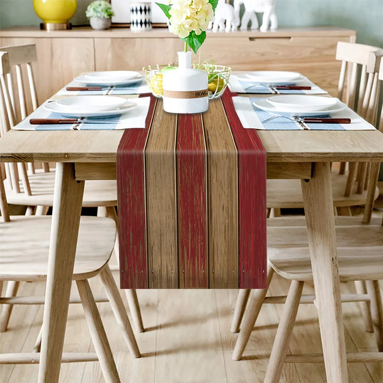 Винтажные старые деревянные доски льняные дорожки для стола аксессуары