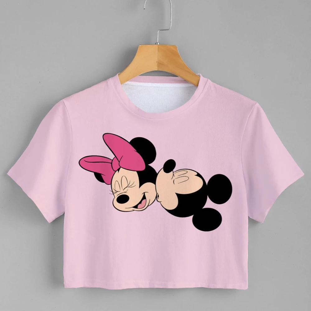 

Summer Fashion Kawaii Harajuku Mickey Minnie Avatar Anime Print Disney Ladies Cartoon Short Top Short Sleeve Women T Shirt 2022