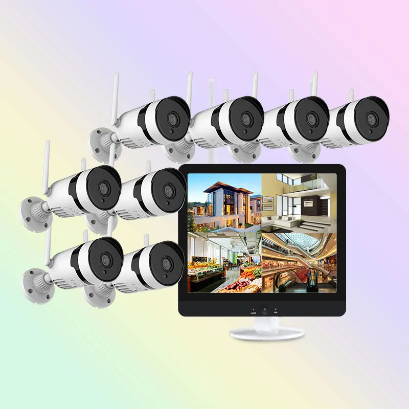 

8CH HD 3MP водонепроницаемая система видеонаблюдения для дома и улицы беспроводная камера