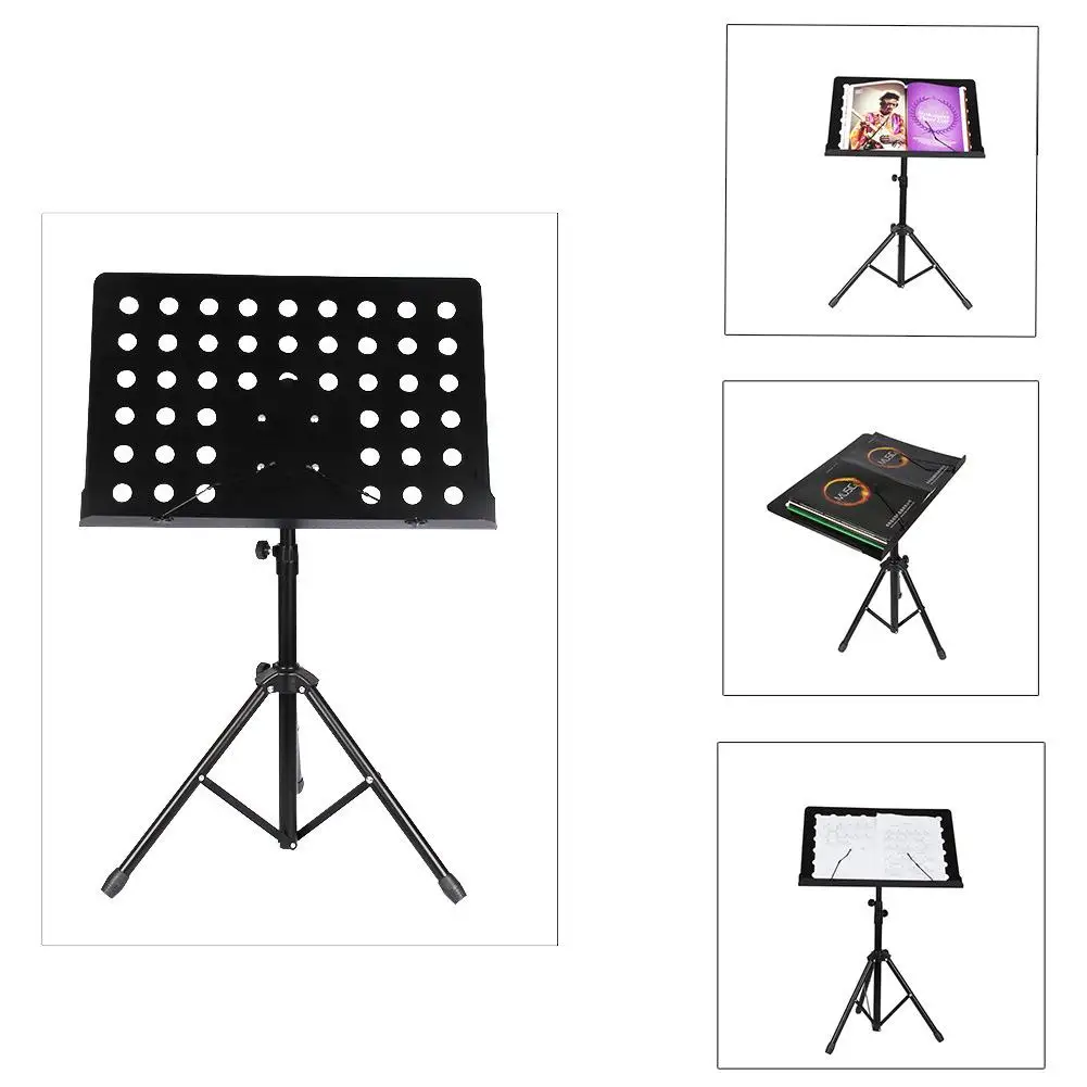

Sheet Music Stand Thickening Metal Music Stand Tripod Stand Holder Height Adjustable 1.5mm For Violin Guitar Guzheng Wholesale