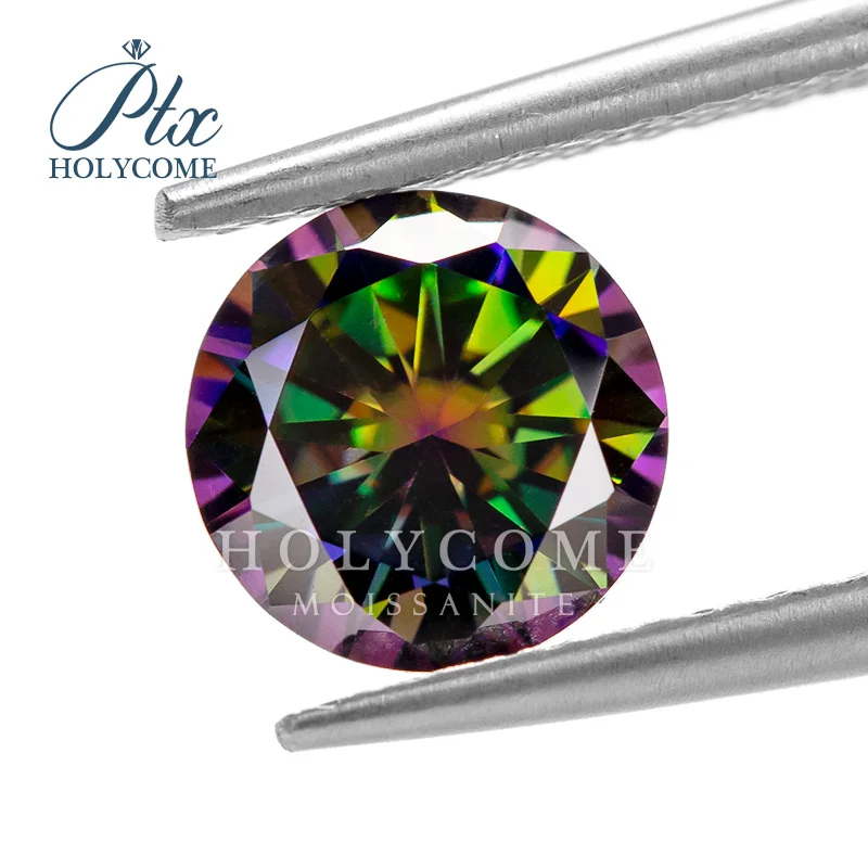 Павлиний зеленый цвет заводская цена высокое качество Свободный Муассанит 6 5 мм