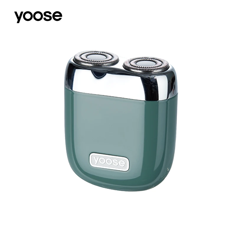 Yoose Mini Rechargeable Waterproof Electric Shaver Wet & Dry for Men Electric Shaving Razors with Travel Case,Green