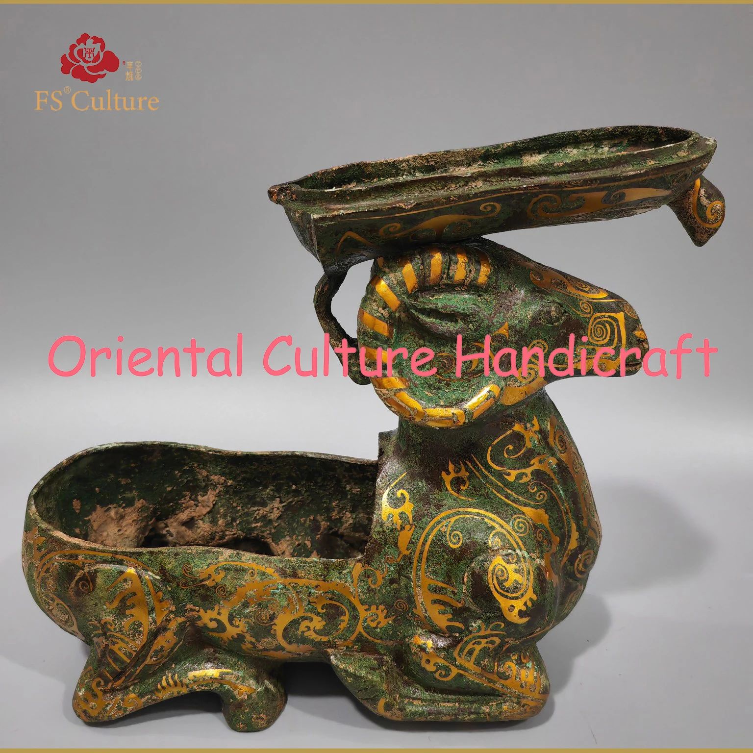 Имитация китайской династии Хань бронзы Овечья искусственная фурнитура