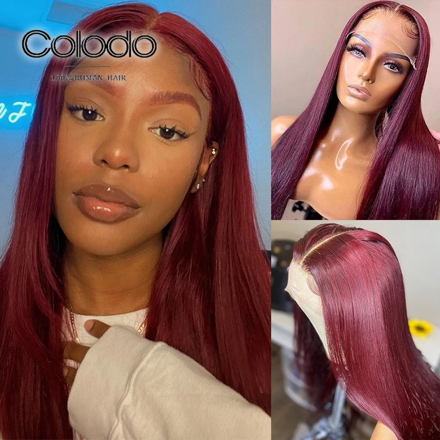 

Парик женский из прямых волос, 13x 6 цветов, красный