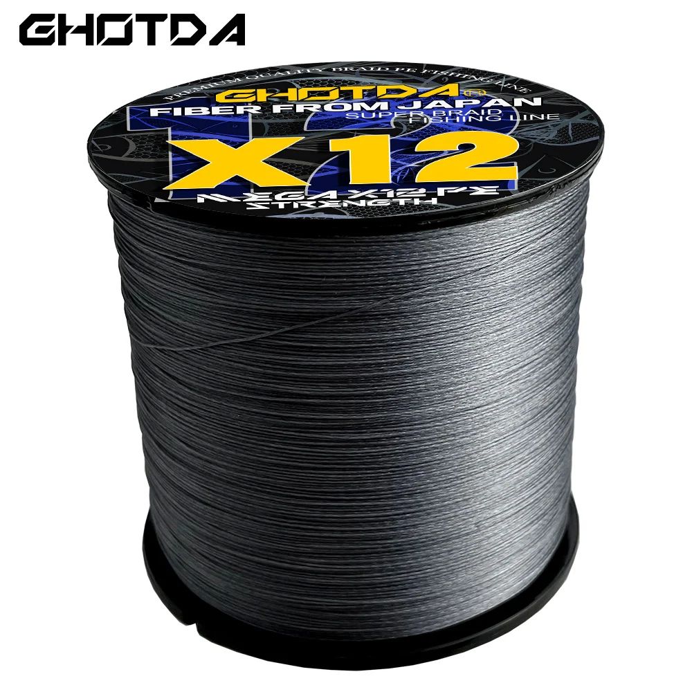 

GHOTDA 12 Strands Braided Line Original X12 Fishing Line 300M 500M Multicolored Multifilament MultiColor Fishing Tackle