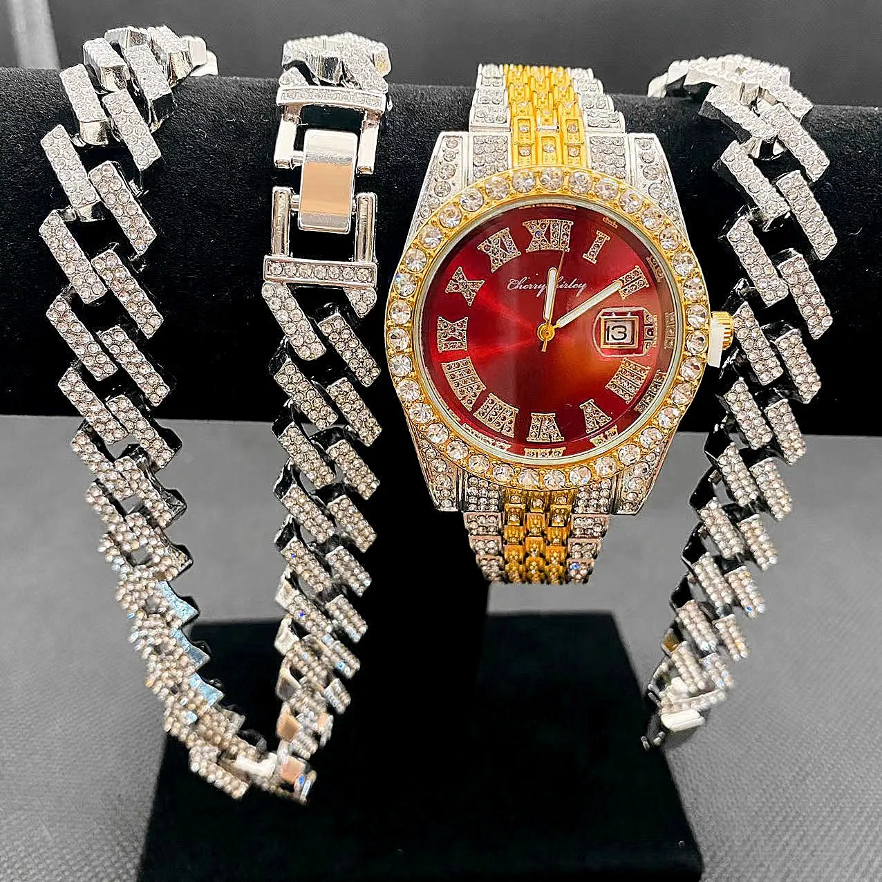 3 шт. роскошные часы для мужчин и женщин в стиле хип-хоп МАЙАМИ