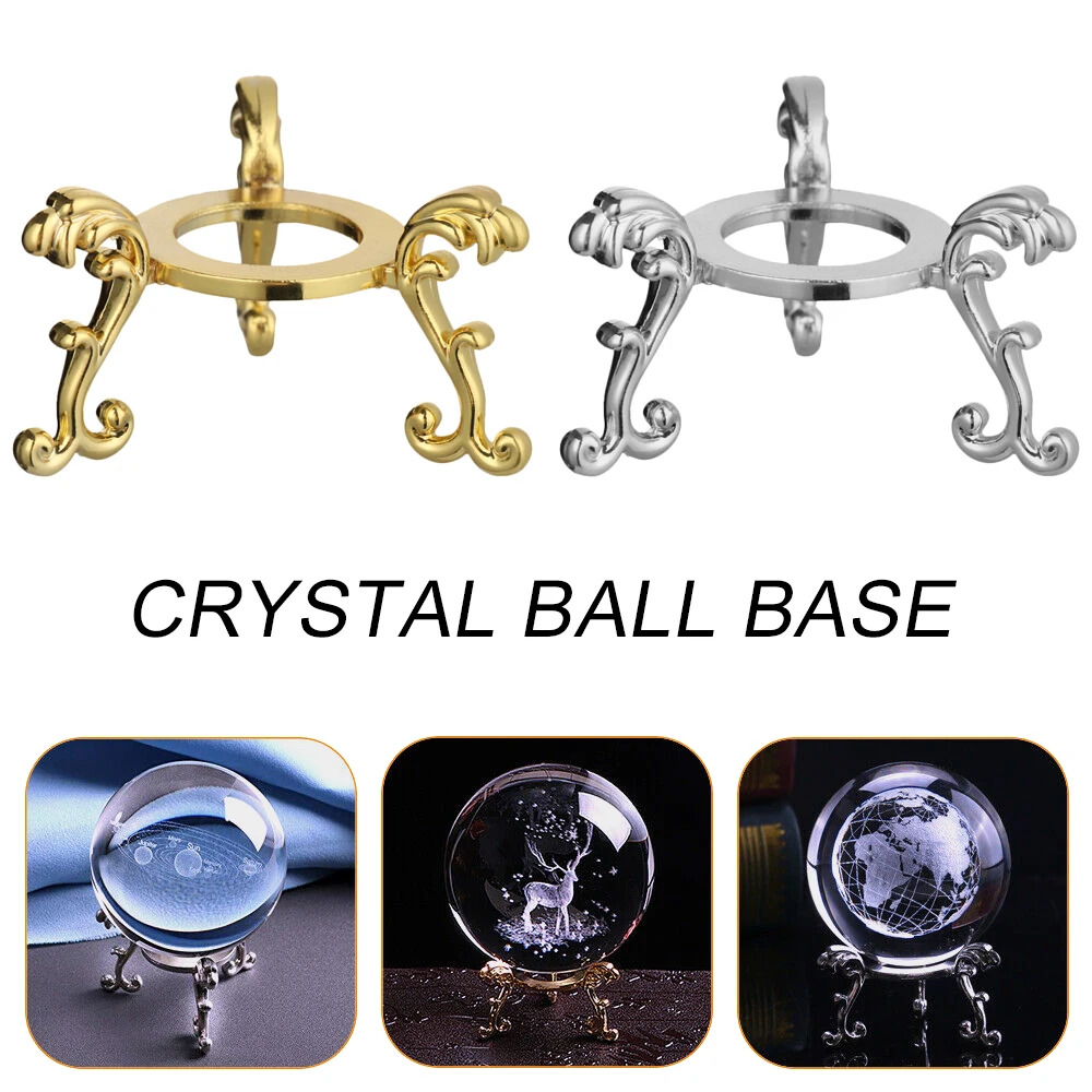 

Metal Holder Crystal Ball Base Sphere Stone Support Display Stand Handicraft Figurine Photography Props Home Desktop Decor