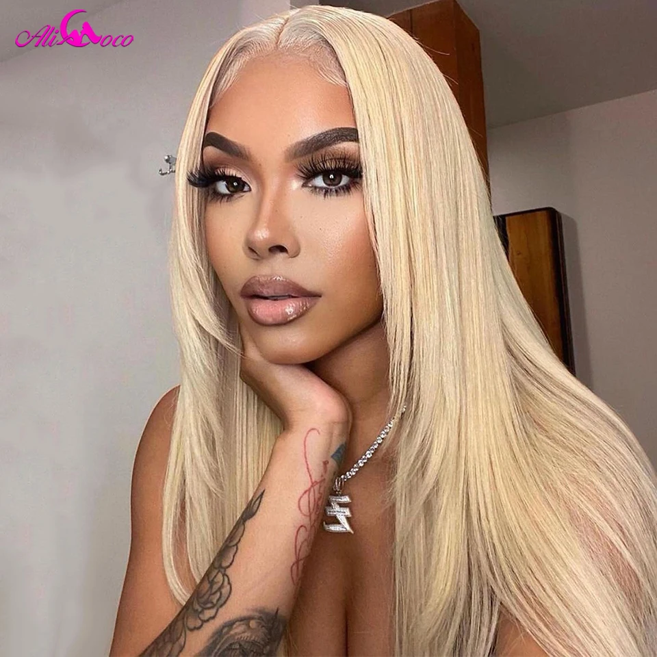 

Blonde 613 Straight Lace Front Wigs For Women Natural Hair 30 Inches Transparent Lace Wig with Baby Hair Brazilian