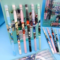 12pcsset game genshin impact cartoon anime erasable black blue gel pen kawaii stationery school supplies holiday gift