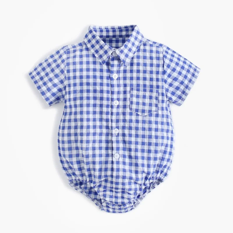 2022 Baby Clothes Baby Girl Clothes Baby Boy Clothes Plaid Cotton Fashion Cute Baby Romper New Born Baby Items Newborn Clothes