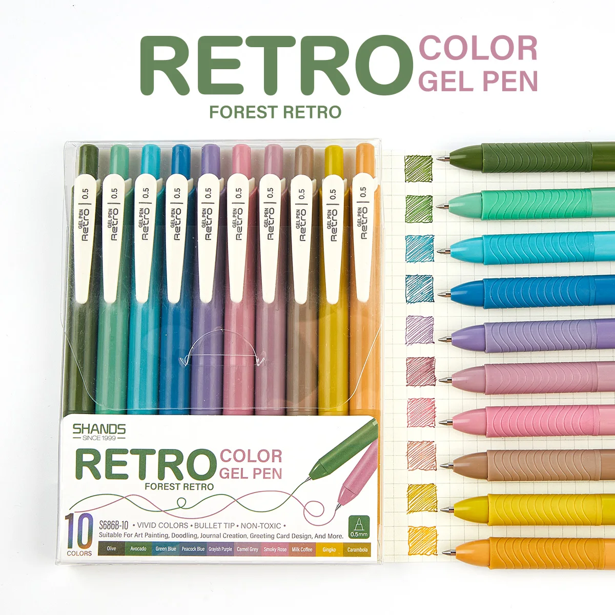 

Shands гелевые ручки 0,5 мм, assorted colors