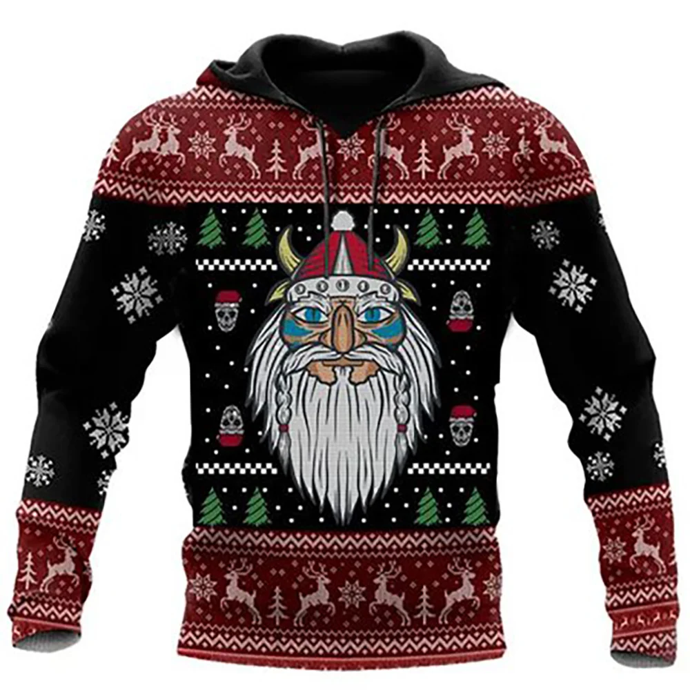 

Unisex Hoodie, Merry Christmas pants, 3D print, fashion, casual, thick, 4XL