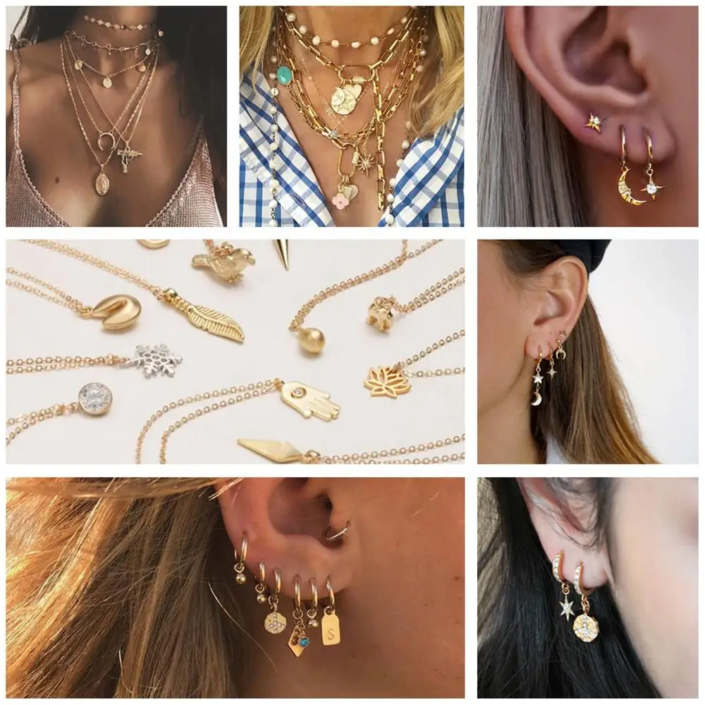 Cherry Cactus Mushroom Dandelion for Jewelry Making Supplies Gold Color Diy Earrings Necklace Bracelet Designer Charms Pendant images - 6