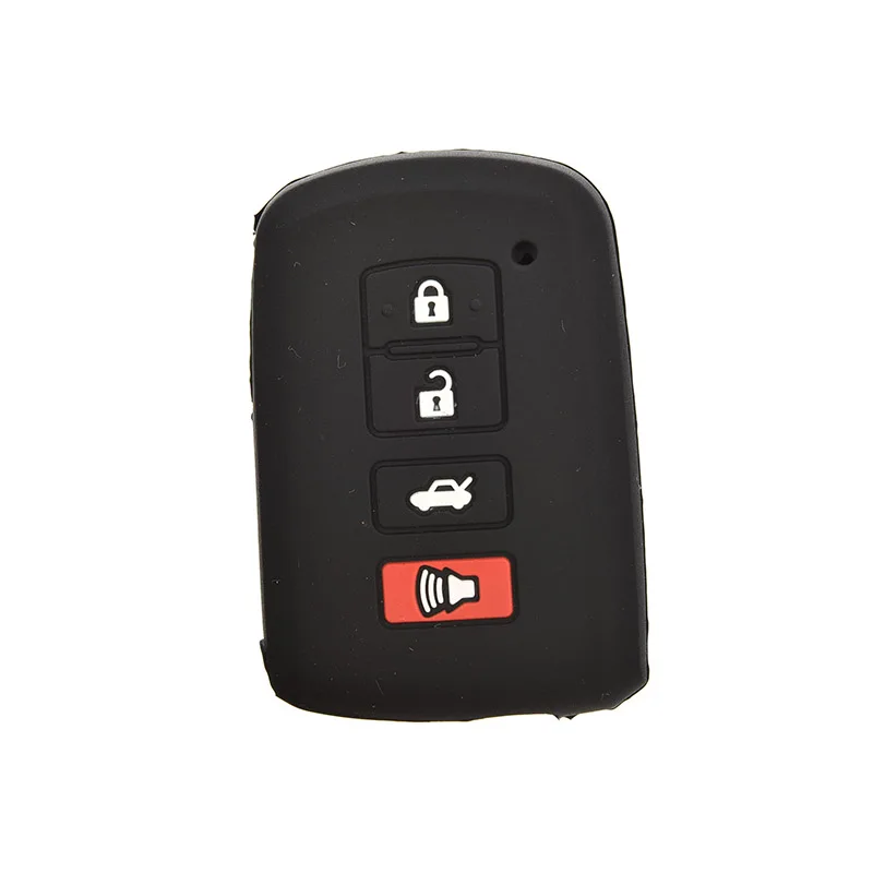 

Силиконовый чехол с 4 кнопками для Toyota Camry RAV4 Avalon Remote Smart Key, черный