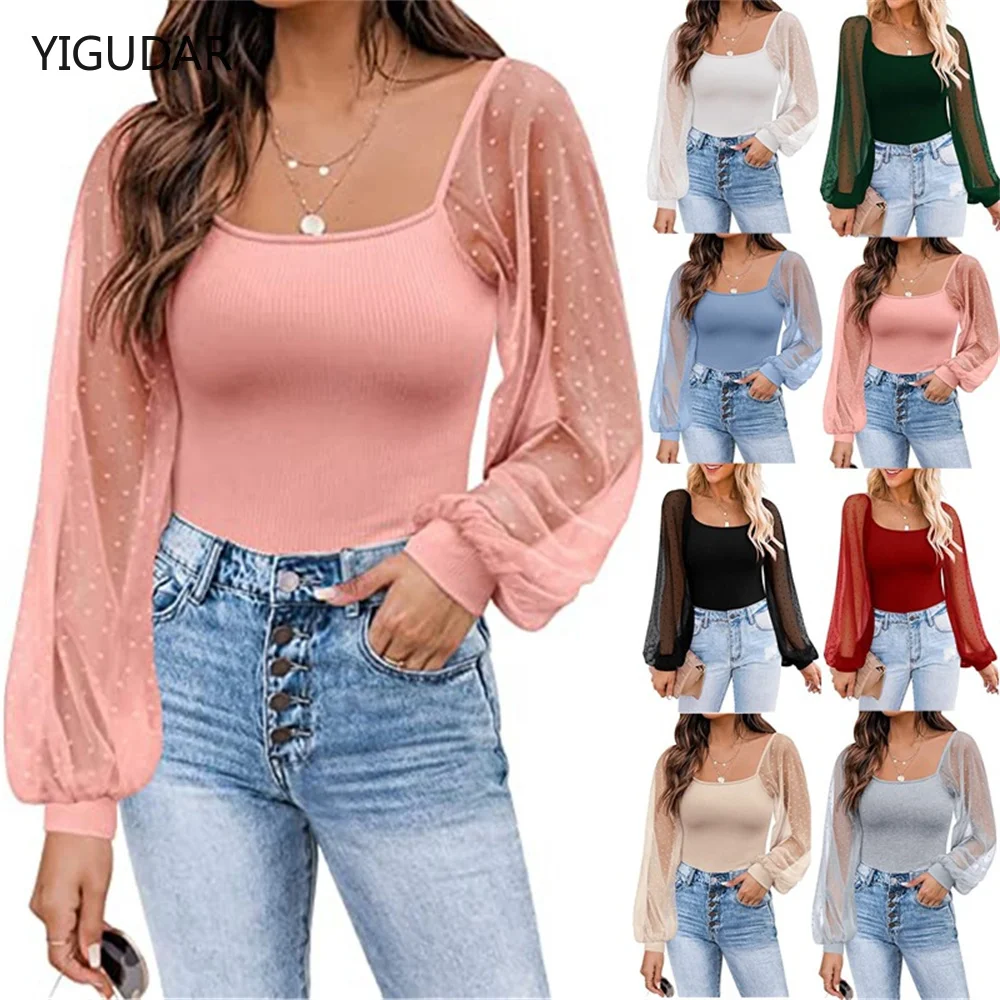 

Female Streetwear jeansd Tops Blusa Summer V Neck Long Lantern Sleeve Blouse Casual Women Loose Elegant Shirts blouse women