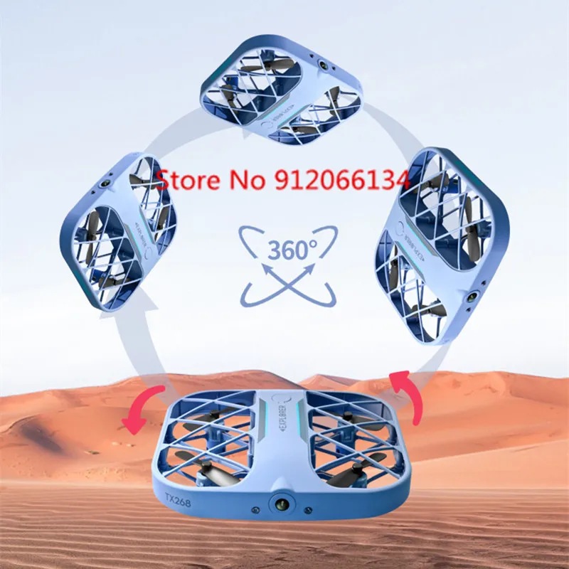 Фото Дрон H107 MiNi с интеллектуальным зависанием, Wi-Fi FPV, камерой 8K и обзором 360° °   Квадрокоптер с режимом Tumble и защитной сеткой, полностью закрытый, с функцией Headless Mode №4