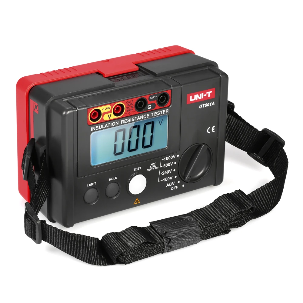 

Factory UT501A Insulation Resistance Tester 100-1000V meter digital Resistance meter Megohmmeter 30~750V AC voltmeter
