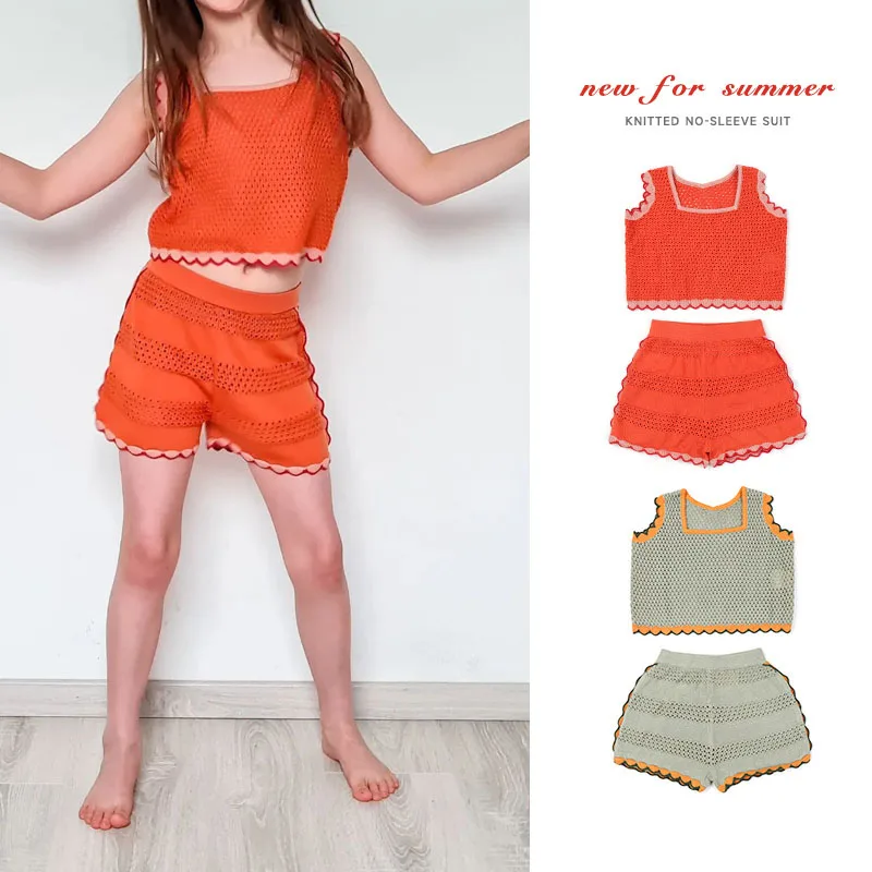 

IN STOCK (Ships In Mid-May) 2022 Boys Clothes Fashion Clothes Girl Vest Kids Summer Clothes T-shirts & Shorts