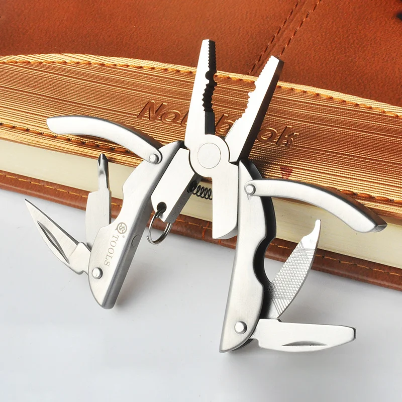 

Multi-functional Keychain Stainless Steel Folding Gadget on-the-go EDC Eyeglass Repair Tool Outdoor Household Tools