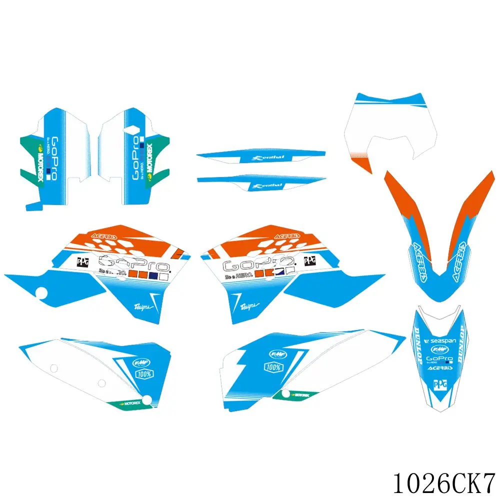 

Graphics Decals Stickers Motorcycle Background For KTM EXC EXCF 125 250 300 450 2008 2009 2010 2011