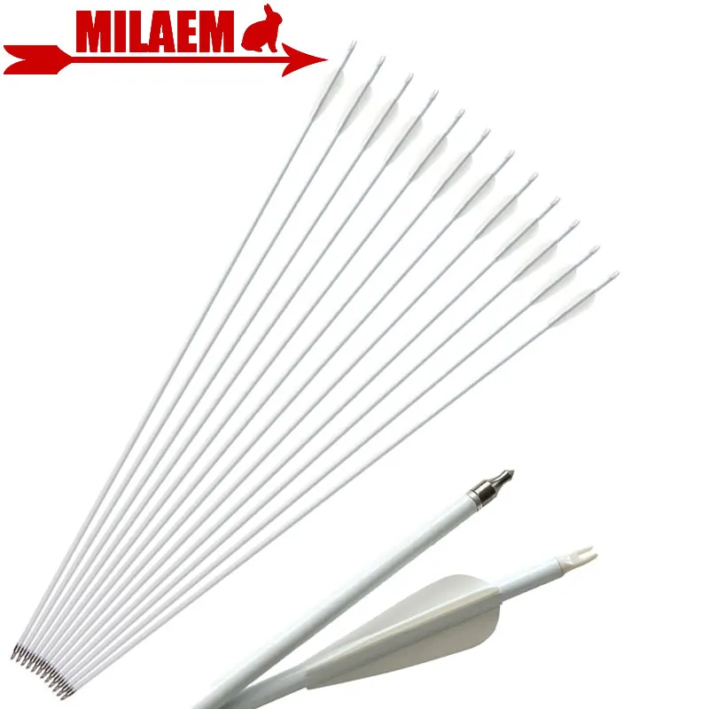 

30inch Archery Carbon Arrows Spine 500 Mix Carbon Arrows Hunting Recurve Bow Compound Bow Shooting Accessories