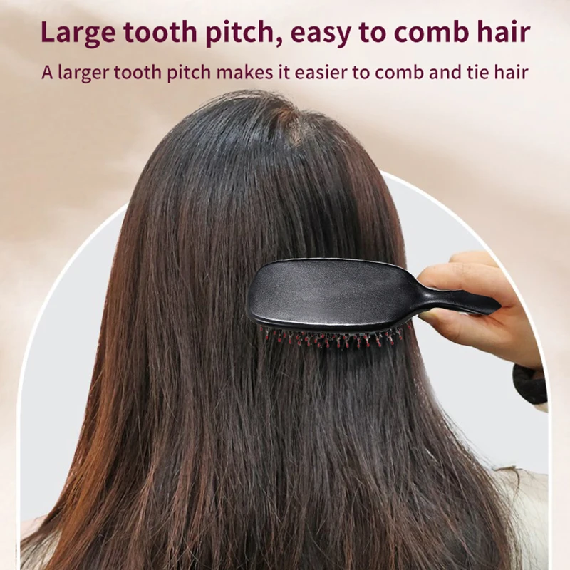 Щетка для волос массажная Расческа с Кабановой щетиной Антистатическая расческа