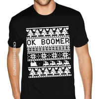 cheap custom ok boomer christmas 2022 tee shirts mens personalized england style tshirts men full cotton crew t shirts