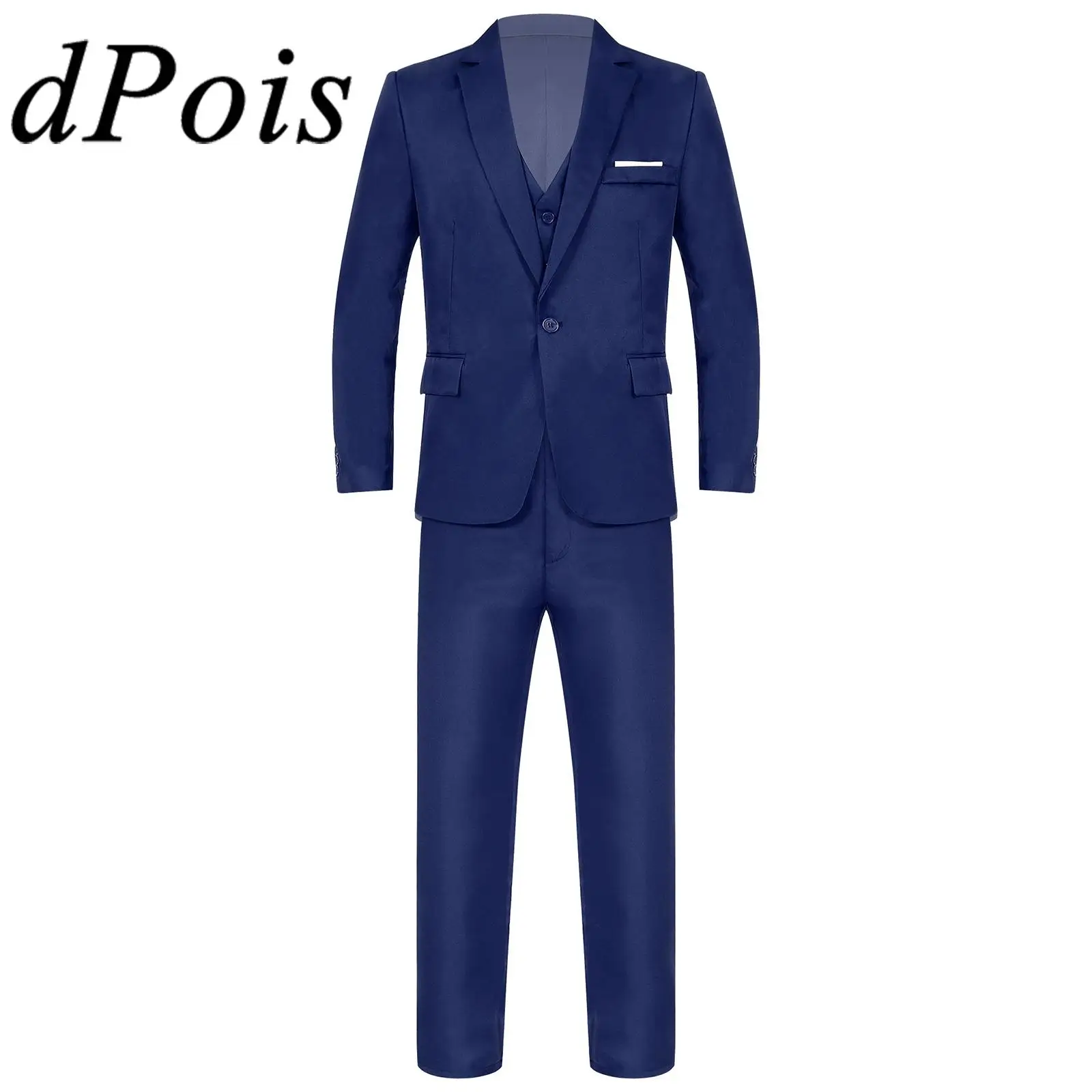 

3Pcs Groomsmen Men Formal Suits Blazer + Vest + Pants Homme Gentleman Tuxedo Suit for Wedding Business Banquet Party Costumes