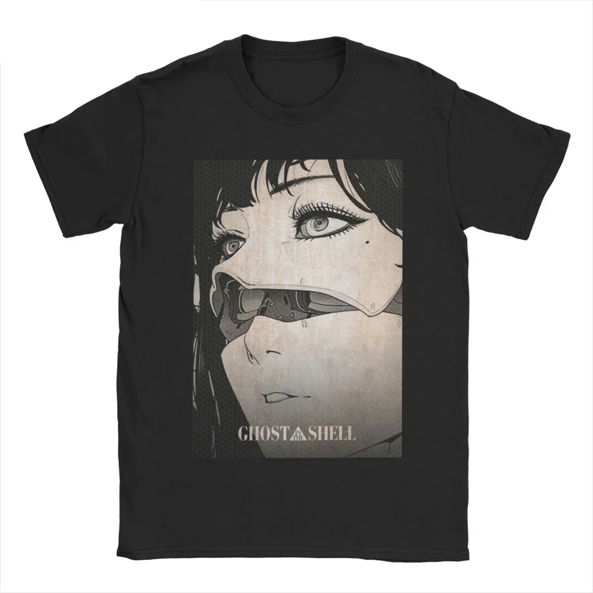 Ghost In The Shell Мужская женская футболка Забавная с коротким рукавом Футболка круглым