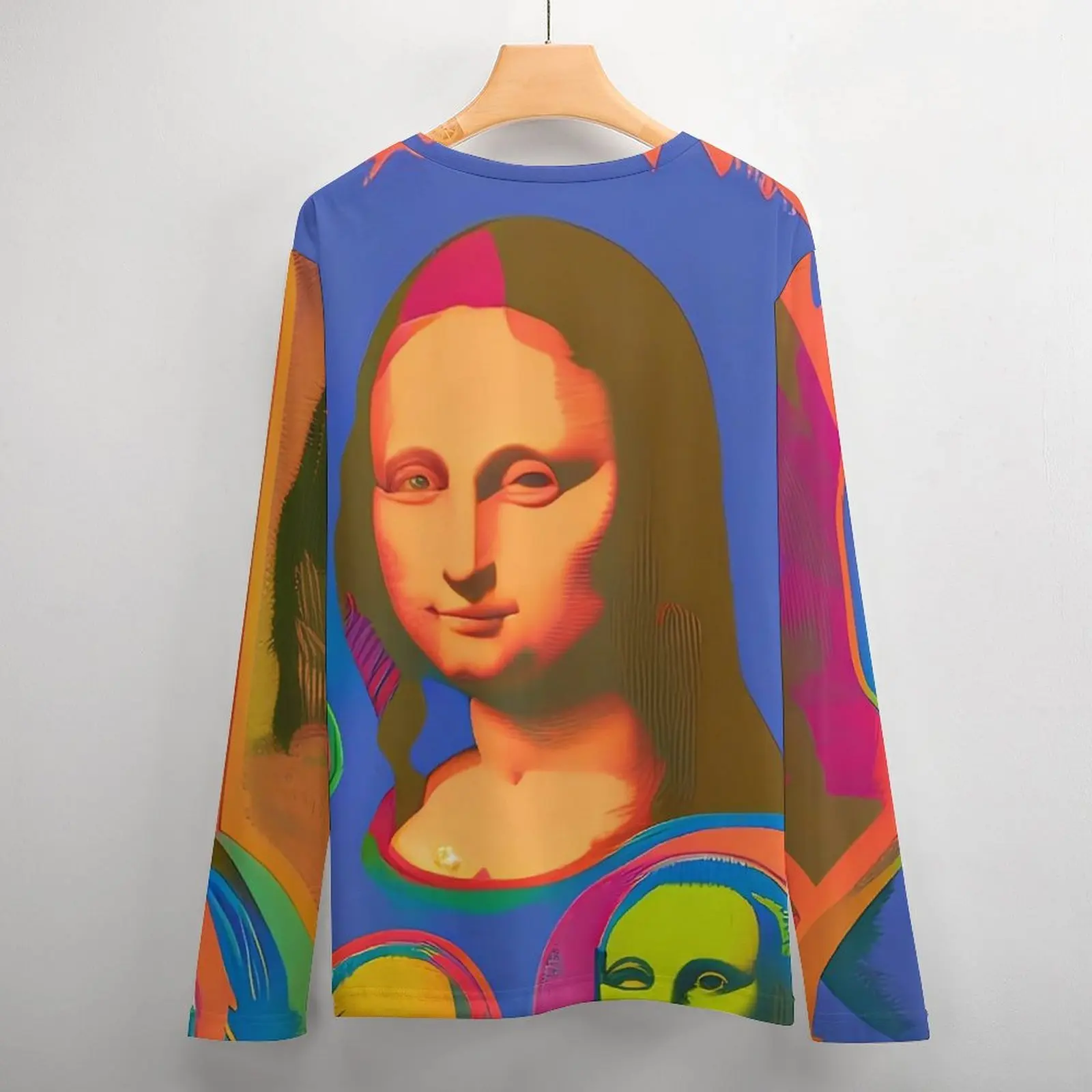 Футболка Мона Лиза весенняя красочная художественная уличная футболка мужская с