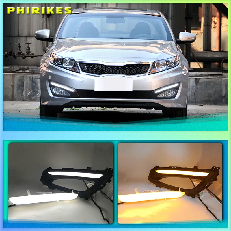 

1Pair DRL For KIA Optima K5 2011 2012 2013 2014 Daytime Running Lights Fog head Lamp cover car styling