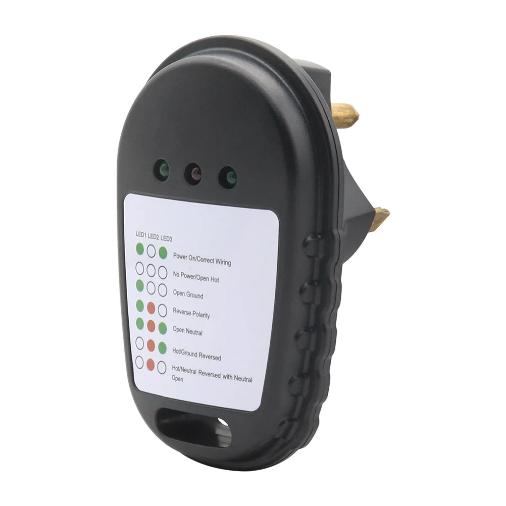 

1pc Multifunction Portable Receptacle Tester RV Power Tester Power Pedestal Tester