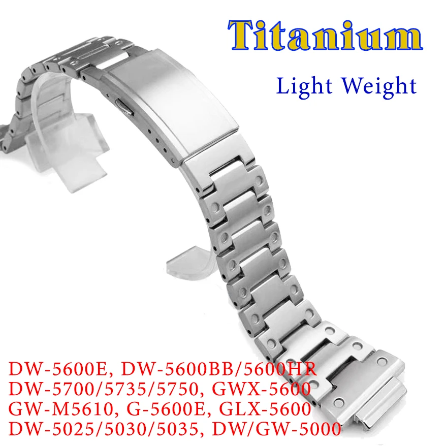 

Titanium Alloy Bezel+Band for DW5600 GW5600 DW5000/5035 GW-M5610/5600 Metal Watch Strap Case for GW-M5610/5600 Modification Tool