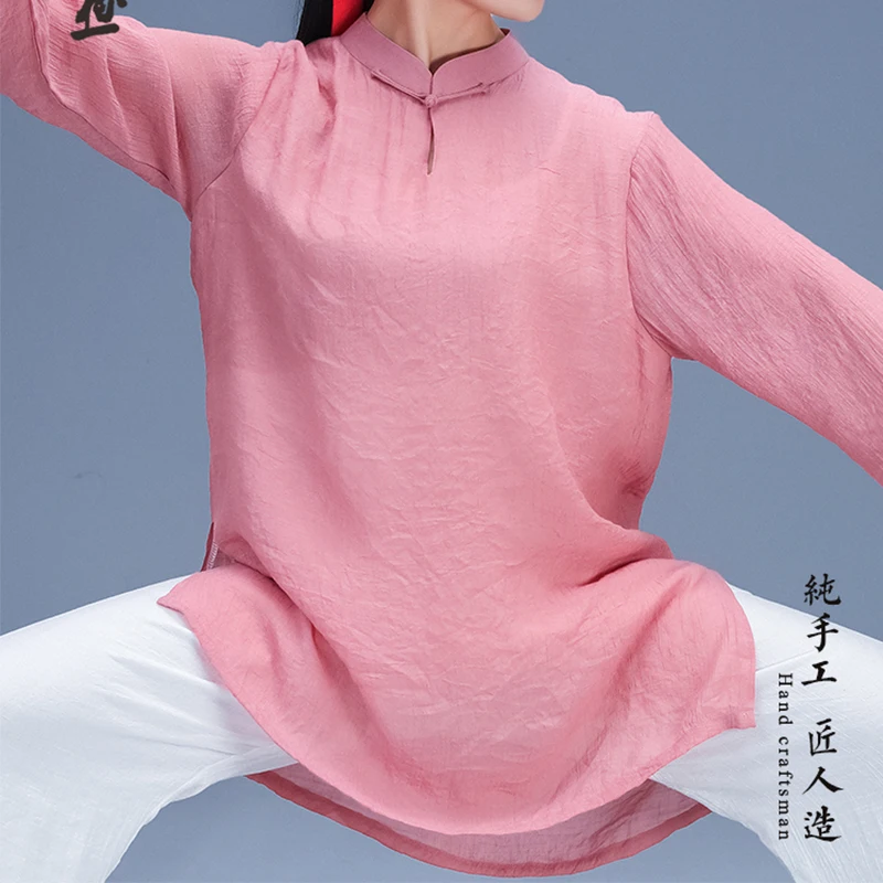 Новинка летняя традиционная китайская женская одежда тонкая тайчи костюм для