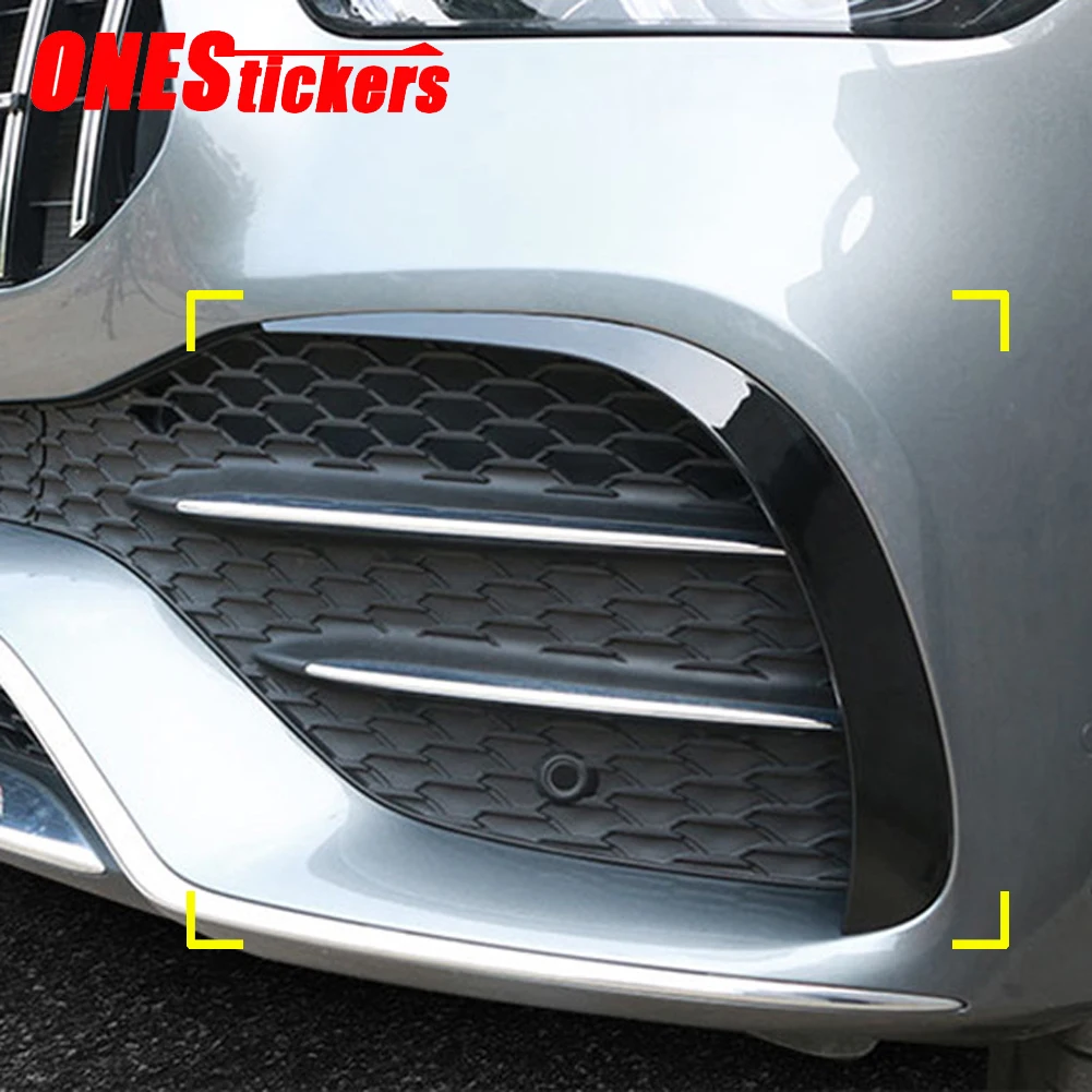 

For Mercedes Benz GLE Class W167 GLE350/450/53 GLE400d AMG Line Coupe 2020+ Car Accessories Front Bumper Lip Trim Cover Sticker