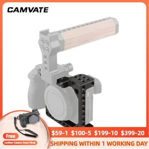 Держатель для камеры CAMVATE DSLR с быстроразъемной рельсовой направляющей NATO и точкой крепления 14-20 для A6000A6300A6400A6500A6600Eos M