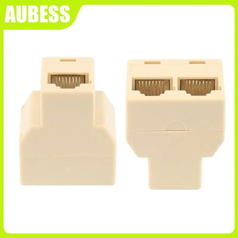 

1 To 2 Socket Adapter Extender Plug Cat5 6 Ethernet Cable Rj45 Lan 8p8c Modula Network Splitter For Laptop Female Lan Port